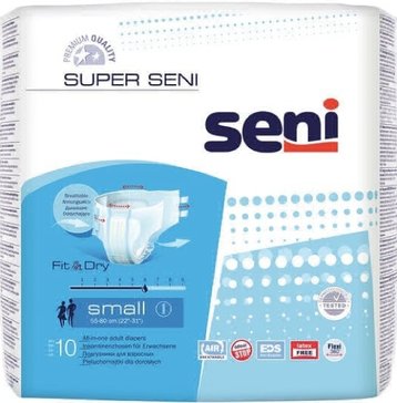 Seni super air подгузники взр. small/1 10 шт пояс 55-80см