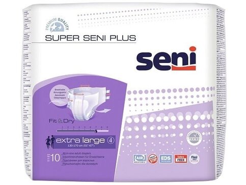 Seni Super Plus Подгузники для взрослых Extra Large (130-170 см) 10 шт