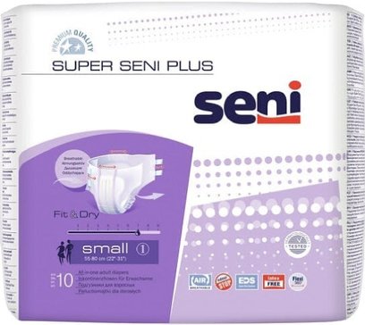 Seni super plus air подгузники взр. small/1 10 шт пояс 55-80см