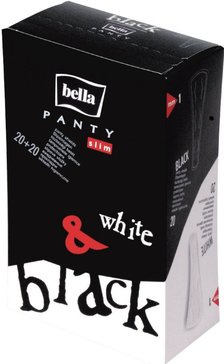 Bella прокладки ежедневные 40 шт panty slim black/white