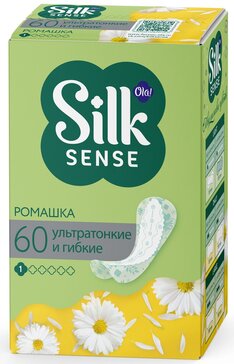 Прокладки ежедневные Ola! Silk Sense LIGHT тонкие стринг-мультиформ, аромат Ромашка 60 шт