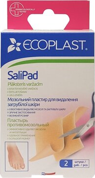 Пластырь от сухих мозолей 40 х 60 мм 2 шт Ecoplast Salipad