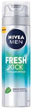 Пена для бритья Nivea Men Fresh Kick приятная свежесть с мятой, 200 мл