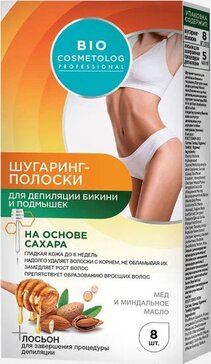 Шугаринг-полоски для бикини и подмышек 8 шт Bio Cosmetolog Professional