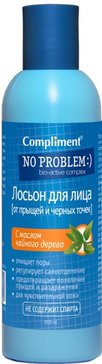 Compliment no problem лосьон от прыщей и черных точек 200мл с маслом чайного дерева