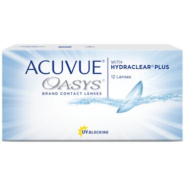 Линзы контактные двухнедельные ACUVUE OASYS with HYDRACLEAR PLUS, D: -2.5, BC: 8.4, 12 шт