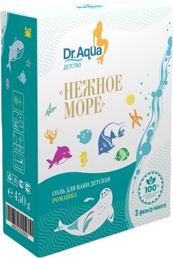 Dr.Aqua Соль для ванн детская Нежное море Ромашка 150 г ф/пак 3 шт