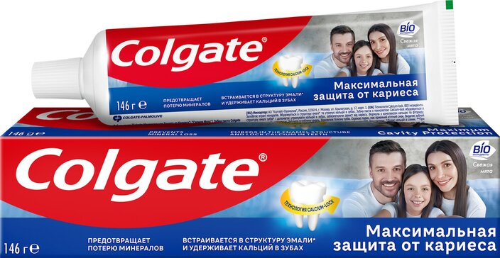 Colgate паста зубная максимальная защита от кариеса 100мл свежая мята