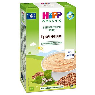 Hipp каша безмолочная 4+ 200г гречневая