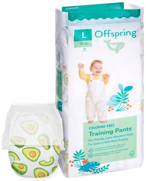 Offspring Трусики-подгузники р.L (9-14 кг) 36 шт расцветка Авокадо