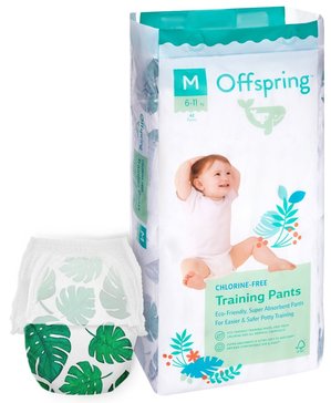 Offspring Трусики-подгузники р.M (6-11 кг) 42 шт расцветка Тропики