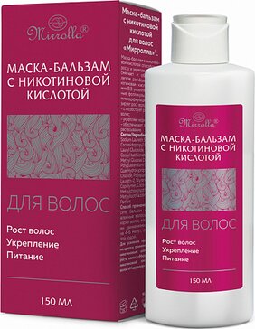 Мирролла маска-бальзам для волос 150мл с никотиновой кислотой