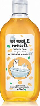 Белита bubble moments гель для душа и ванны пенный 300мл ароматный апельсин