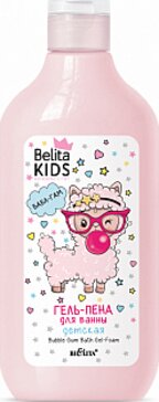 Белита belita kids гель-пена для девочек 3-7лет для ванны 300мл бабл гам