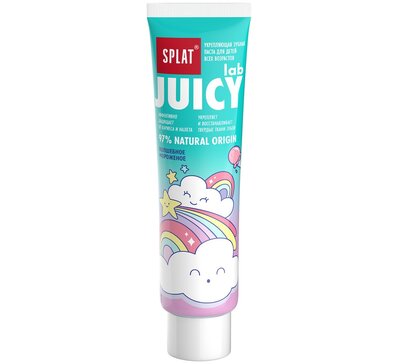 Детская зубная паста JUICY LAB SPLAT Волшебное мороженое 80 г