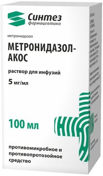 Купить Метронидазол-Акос Раствор Для Инф. 0.5% 100мл Фл.