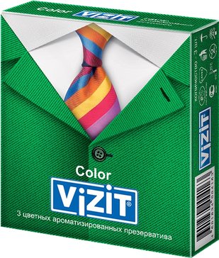 Презервативы VIZIT Color Цветные ароматизированные 3 шт