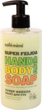 Cafe mimi super food мыло жидкое для рук 450мл супер фейхоа