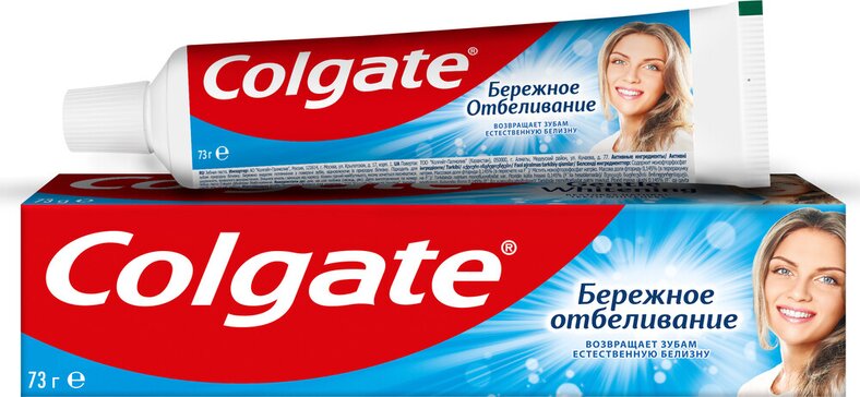 Colgate паста зубная 50 мл бережное отбеливание