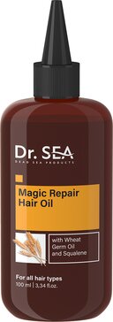 Dr.sea масло для волос восстанавливающее magic oil 100мл с маслом зародышей пшеницы и скваленом