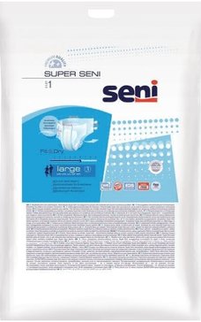 Seni super air подгузники взр. large/3  1 шт пояс 100-150см