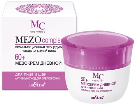 МЕЗОКрем дневной д/лица и шеи MEZOcomplex 60+ Актив.уход д/зрелой кожи 50 мл Белита