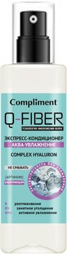 Compliment q-fiber спрей экспресс-кондиционер для волос аква-увлажнение 200мл hyaluron complex