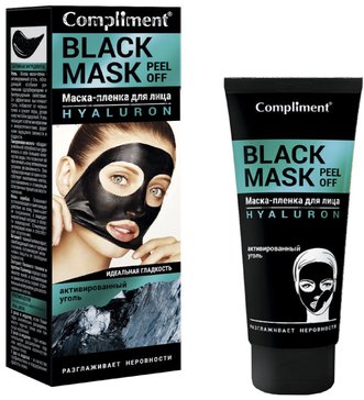 Compliment Black Mask Маска-пленка для лица HYALURON 80 мл