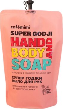 Cafe mimi super food мыло жидкое для рук 450мл супер годжи