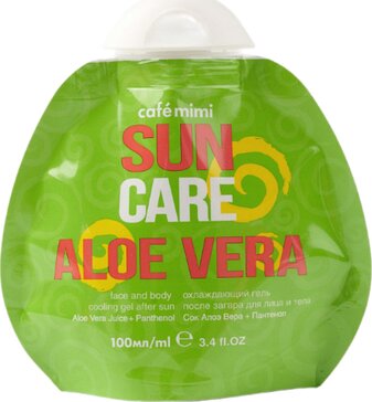 Cafe mimi гель для лица и тела после загара охлаждающий 100мл aloe vera