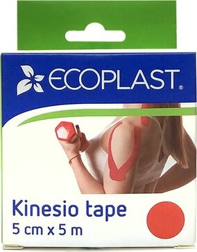 Кинезиотейп 5 см х 5 м, красный 1 шт Ecoplast