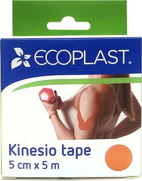 Кинезиотейп 5 см х 5 м, оранжевый 1 шт Ecoplast