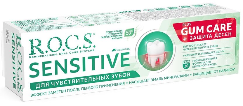 R.O.C.S. Sensitive Plus Gum Care Зубная паста для чувствительных зубов и десен 94 г