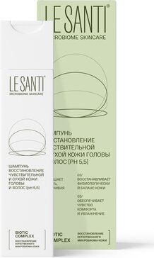 LE SANTI Шампунь Восстановление чувствительной и сухой кожи головы и волос, pH 5.5, 3+ 200 мл