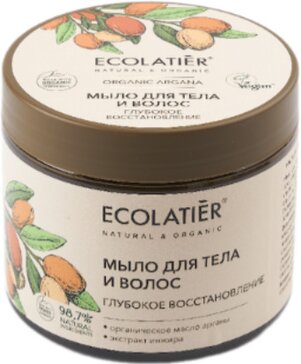 Ecolatier green organic arganа мыло для тела и волос глубокое восстановление 350мл