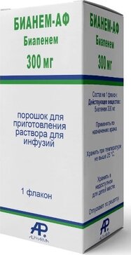 Бианем-АФ порошок 300 мг фл 1 шт для приготовления раствора для инфузий