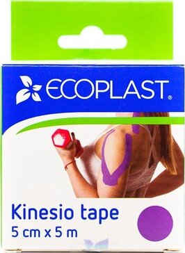 Кинезиотейп 5 см х 5 см, фиолетовый 1 шт Ecoplast