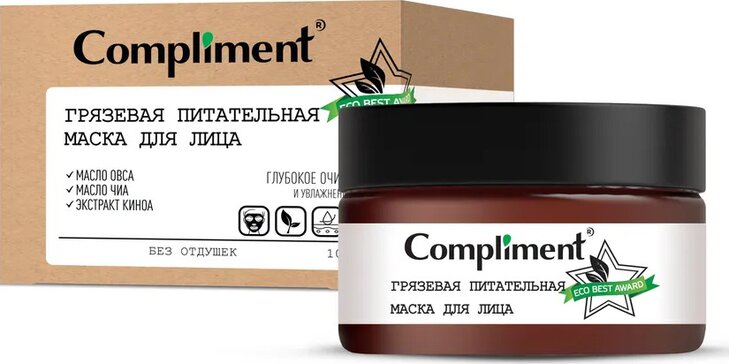 Compliment eco best маска для лица питательная грязевая 100 мл