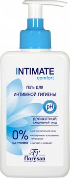 Флоресан гель деликатный для интимной гигиены intimate comfort 250мл ф-272