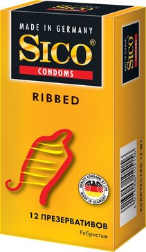 Презервативы Sico Ribbed Ребристые 12 шт