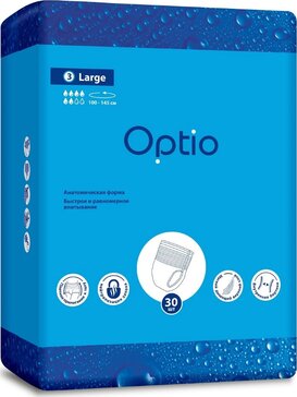 Optio Подгузники-трусы для взрослых р.L 30 шт