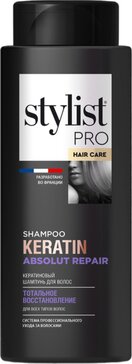 Stylist pro hair care шампунь кератиновый тотальное восстановление 280мл