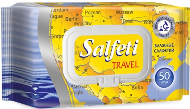 Salfeti салфетки очищающие 50 шт travel