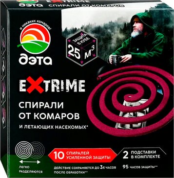 Дэта extrime спирали от комаров 10 шт