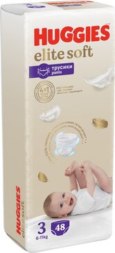 Huggies elite soft трусики-подгузники р.3 6-11кг 48 шт