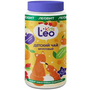 Леовит Leo Kids Чай детский 6мес+ Фруктовый гранулированный быстрорастворимый 200 г 