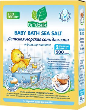 Dr.tuttelle соль морская детская для ванн 500г