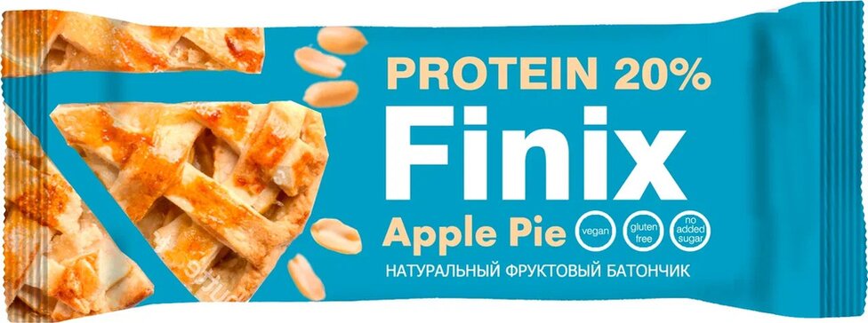 Finix батончик финиковый 30г эппл пай 1 шт протеин, арахис, яблоко