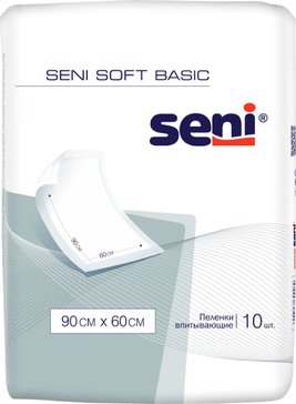 Seni soft пеленка гигиеническая впитывающая 60х90см 10 шт basic