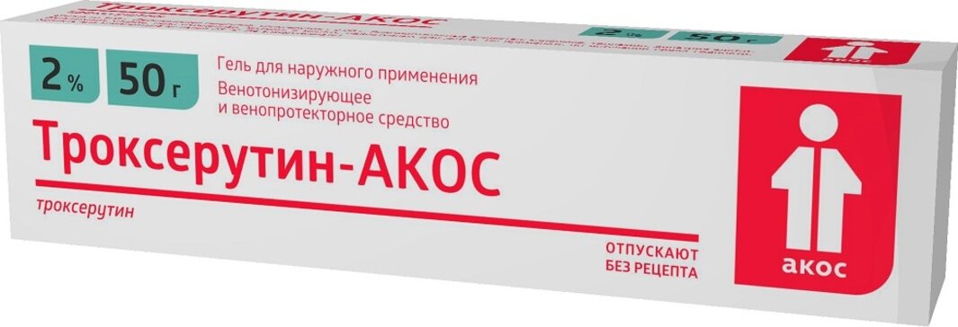 Троксерутин-АКОС гель 2% 50 г